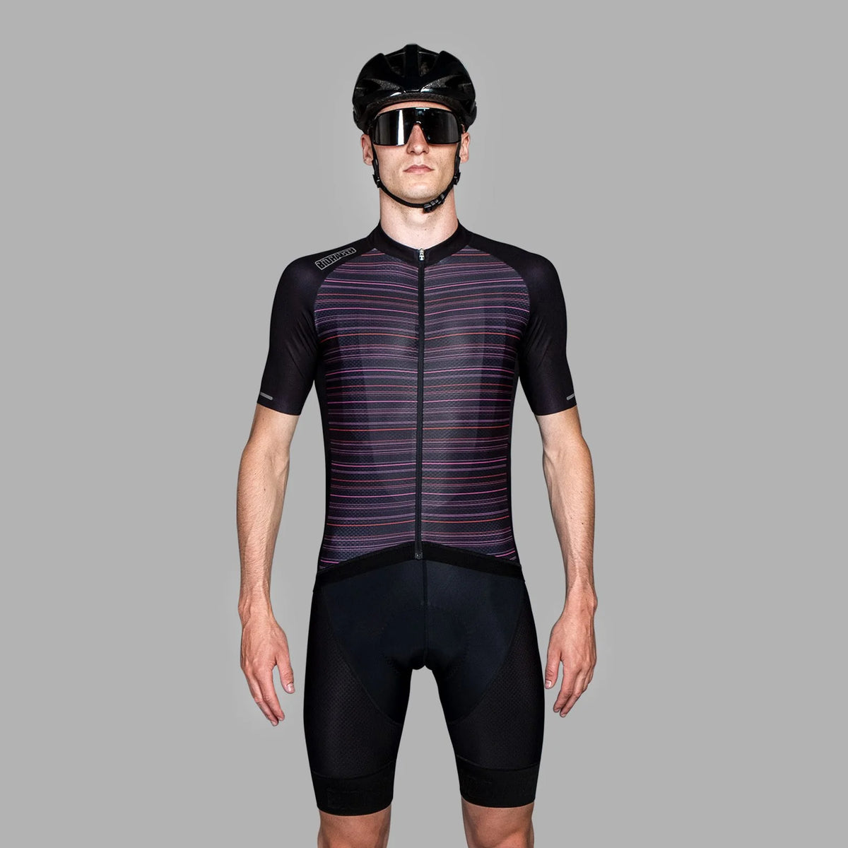 Bioracer Men's Sprinter Jersey Coldblack (Light Kingpin Red) - Large
